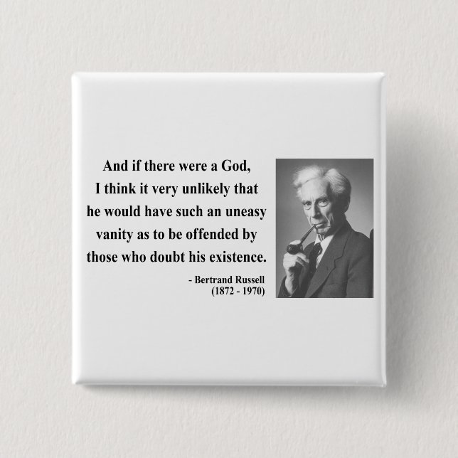 Bertrand Russell Quote 3b Button (Vorderseite)