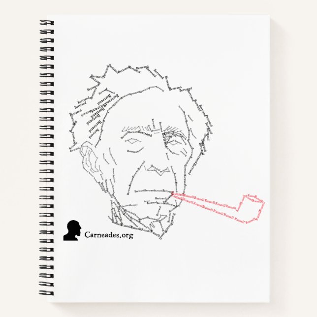 Bertrand Russell Spiral Notebook Notizbuch (Vorderseite)