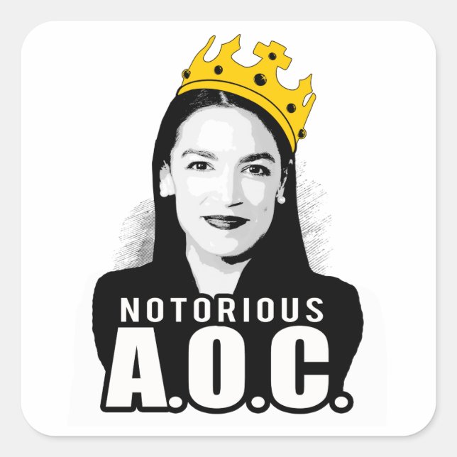 Berüchtigte AOC Quadratischer Aufkleber (Vorderseite)