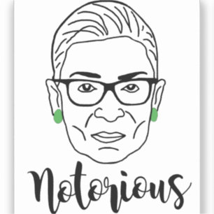 Berüchtigte RBG-Tasse - Ruth Bader Ginsburg Aufkleber