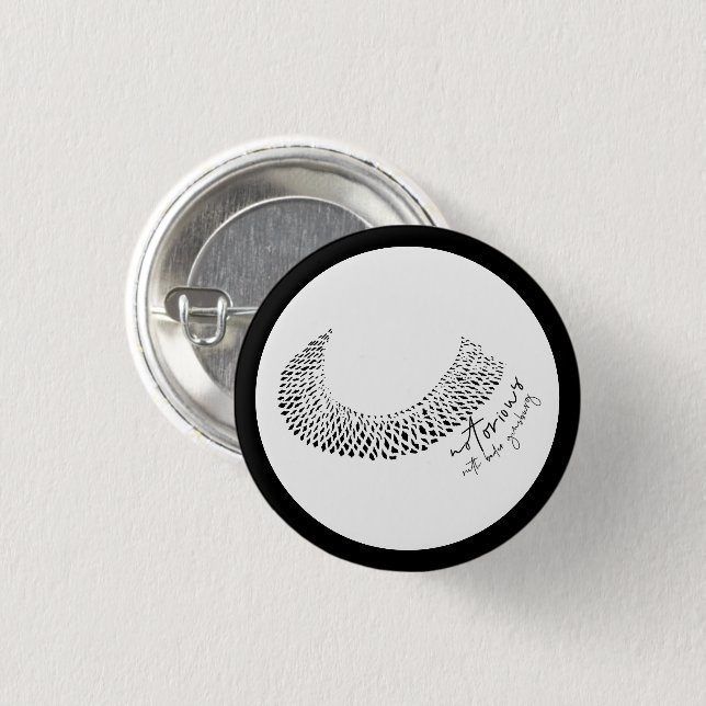 Berüchtigte schwarze RBG-Frauen Recht Button (Vorne & Hinten)