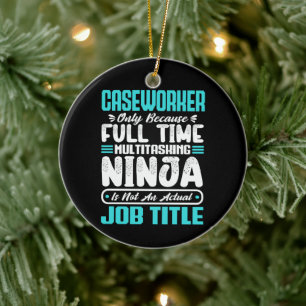 Beruf des Spielers Funny Caseworker Keramik Ornament