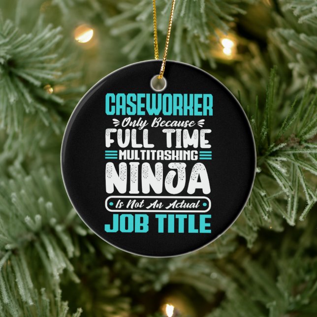 Beruf des Spielers Funny Caseworker Keramik Ornament (Baum)