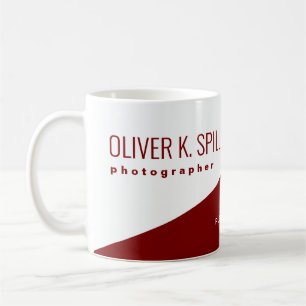 Beruf (Fotograf) halb-rot halb-weiß Kaffeetasse