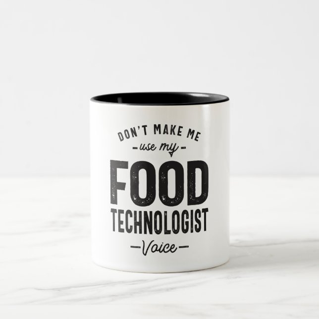 Beruf für Lebensmitteltechnologie Zweifarbige Tasse (Mittel)