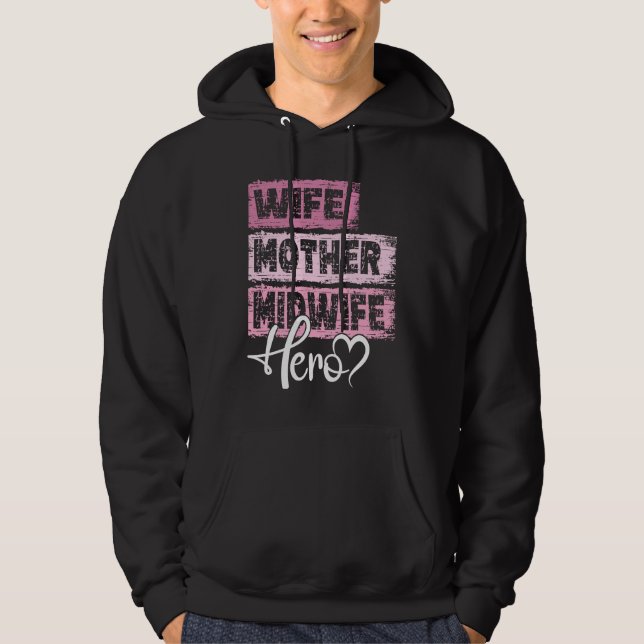 Beruf Mutter Held Mutter Hebamme Hoodie (Vorderseite)