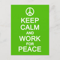 Beruf und Beruf für den Frieden auf der Postkarte 