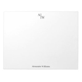 Beruflich 2 Monogramm Einfach Minimalistisch Schwa Notizblock