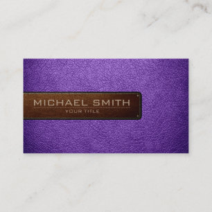 Beruflich Amethyst Leather Look Visitenkarte