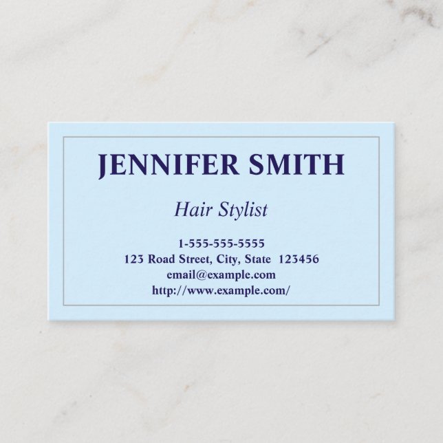 Beruflich- & Basic-Hair-Stylist-Visitenkarte Visitenkarte (Vorderseite)