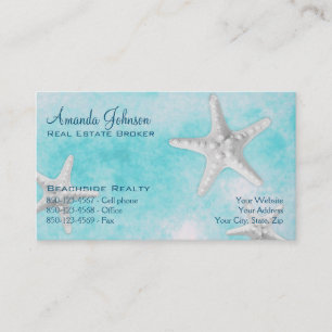 Beruflich Beach Real Anwesen Starfish Blue Visitenkarte