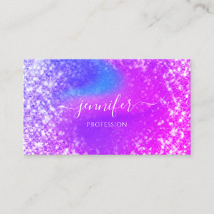 Beruflich Beauty Consulting Lila Glitzer Rosa Visitenkarte