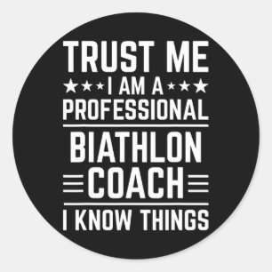 Beruflich Biathlon Coach Funny Biathlon Coach H Runder Aufkleber