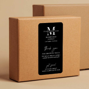 Beruflich Black Danke, Mit Monogramm Box Siegel