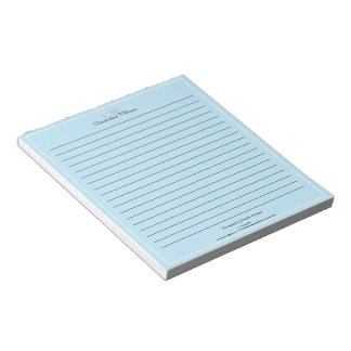 Beruflich Blue Minimalistisch Lined Notizblock