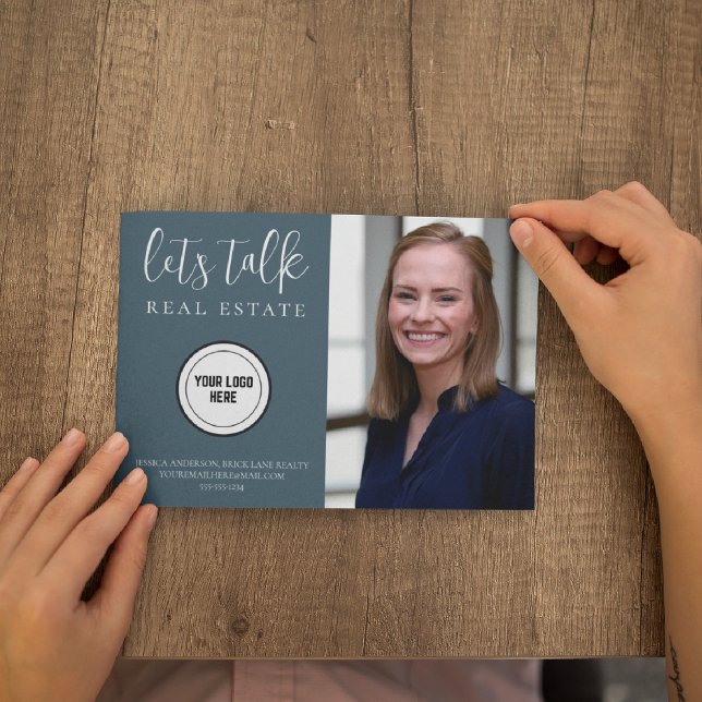 Beruflich Blue Real Anwesen Marketing Postkarte (Von Creator hochgeladen)