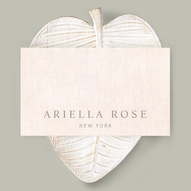 Beruflich Blush Pink Minimalistisch Visitenkarte (Von Creator hochgeladen)