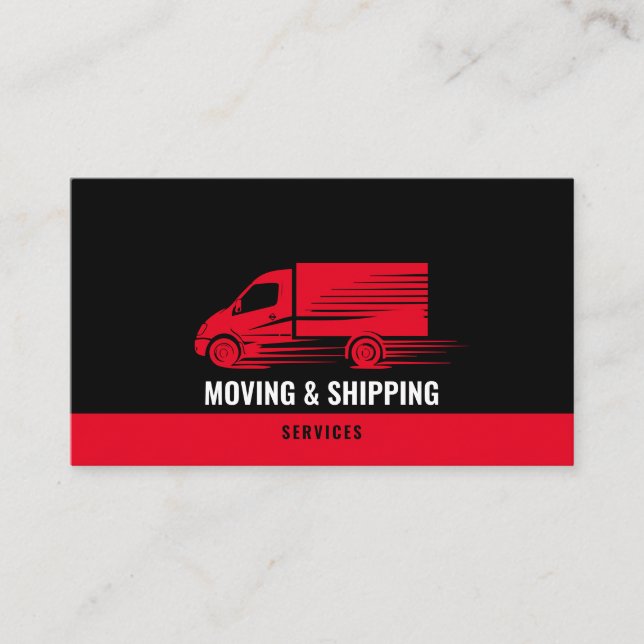 Beruflich Box Truck Moving Delivery Company Visitenkarte (Vorderseite)
