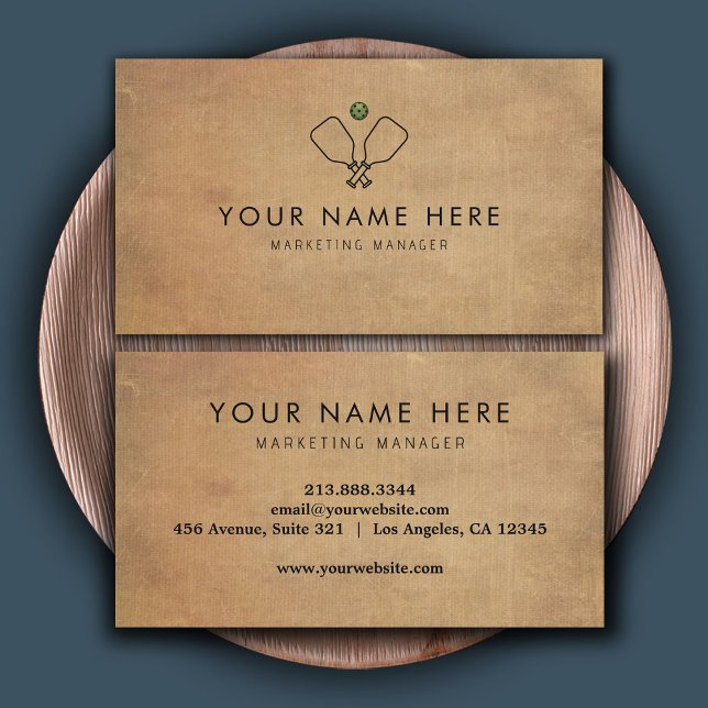 beruflich-Brown-Pickleball-Visitenkarte Visitenkarte (Von Creator hochgeladen)