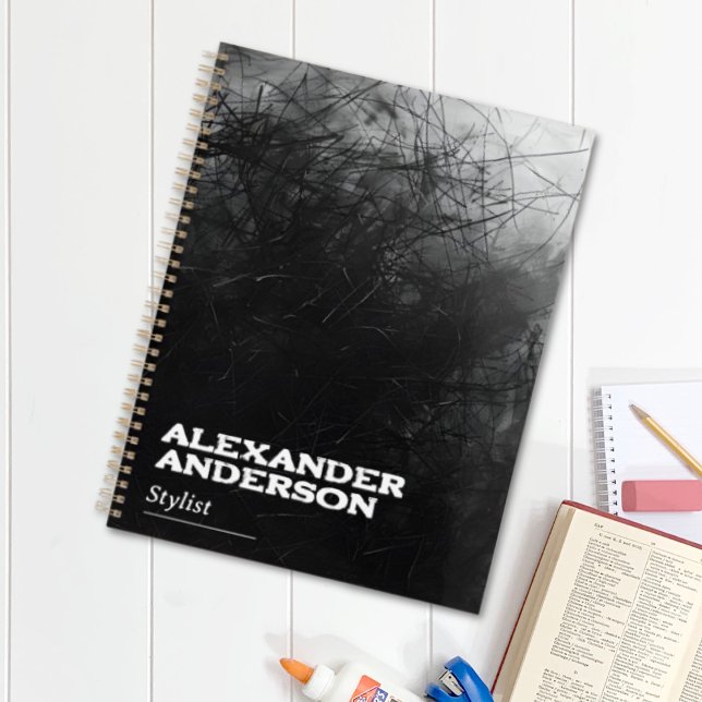 Beruflich Business Minimal Black Scribble Planer (Professional Business Minimal Black Scribble Planner)