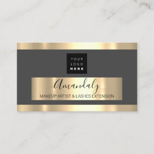Beruflich Business Services Gold-Logo VIP Grau Visitenkarte