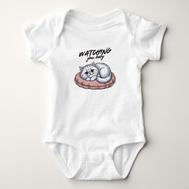 Beruflich Cat Napper Funny Baby Bodysuit Strampler (Vorderseite)