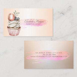 Beruflich Chic Brush Stroke Visitenkarte