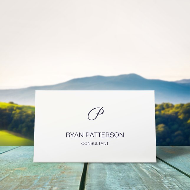 Beruflich Chic Rhodonit Monogram Business Card Visitenkarte (Von Creator hochgeladen)
