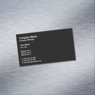 Beruflich Classic   Schlicht Schwarz Magnetische Visitenkarte
