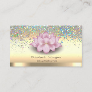 Beruflich Colorful Confetti Lotus Yoga Visitenkarte