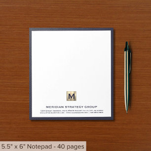 Beruflich Company Monogram Notizblock