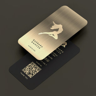 Beruflich Dancer Elegant Gold Choreograf Visitenkarte