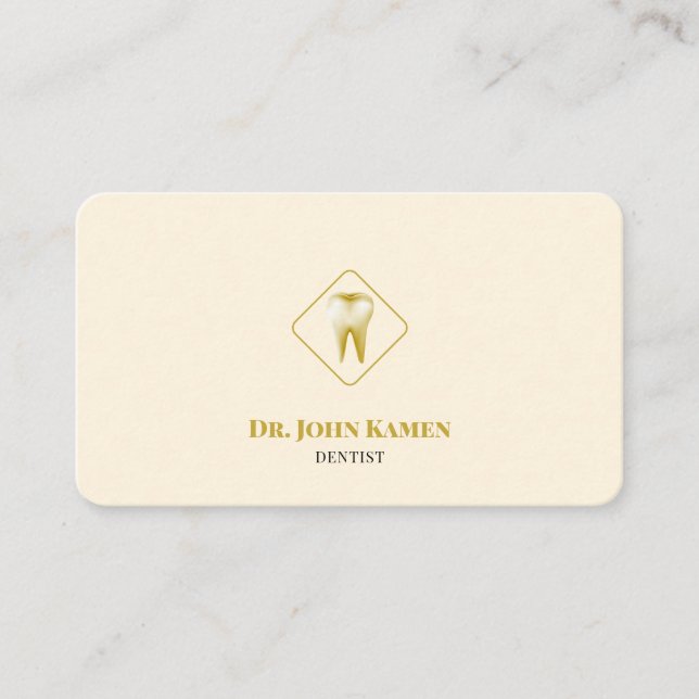 Beruflich Dental | Einzigartiges Gold Visitenkarte (Vorderseite)