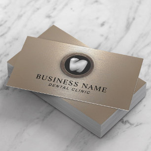 Beruflich Dentist Brushed Gold Metal Dental Visitenkarte