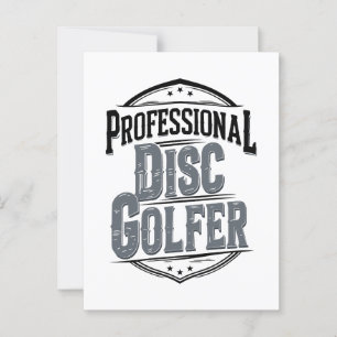 Beruflich-Disk-Golfer Disk Golf Postkarte
