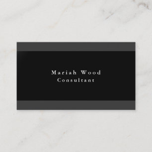 Beruflich Elegant Gray Black Minimalistisch Modern Visitenkarte