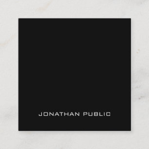 Beruflich Elegant Minimalistisch Schwarz Einfach S Quadratische Visitenkarte