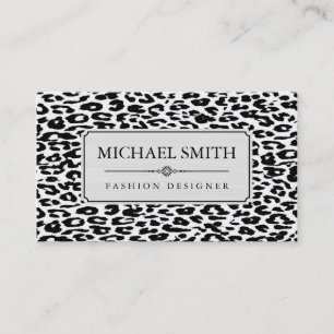 Beruflich Elegant Modern Leopard Skin #25 Visitenkarte