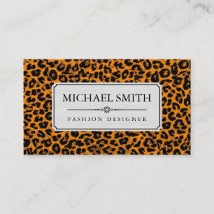 Beruflich Elegant Modern Leopard Skin #30 Visitenkarte