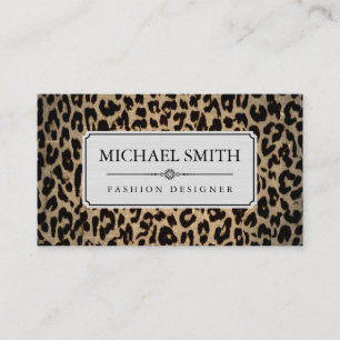 Beruflich Elegant Modern Leopard Skin #42 Visitenkarte