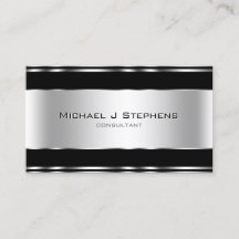 Beruflich Elegant Modernes Schwarz und Silber