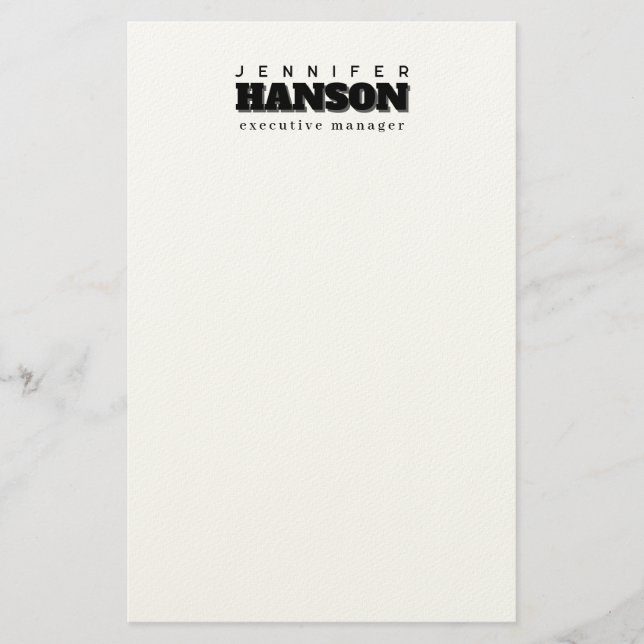 Beruflich elegante moderne minimalistische schlich briefpapier (Vorderseite)