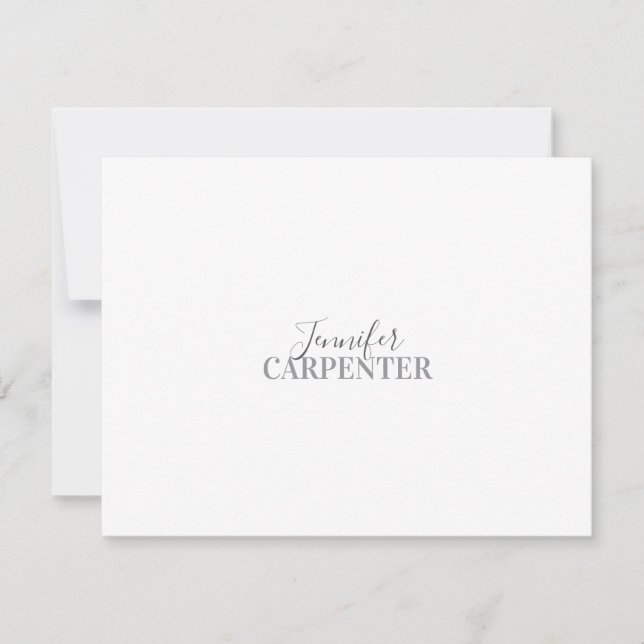 Beruflich elegante moderne minimalistische schlich RSVP karte (Vorderseite)