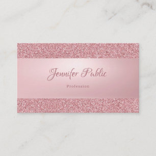 Beruflich Elegante Rose Gold Glitzer Moderne Visitenkarte