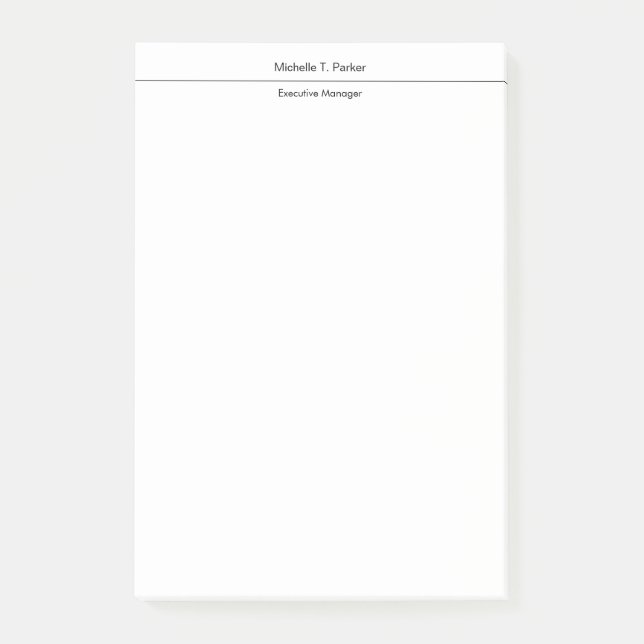 Beruflich elegante schlicht-minimalistisch-modern post-it klebezettel (Vorderseite)