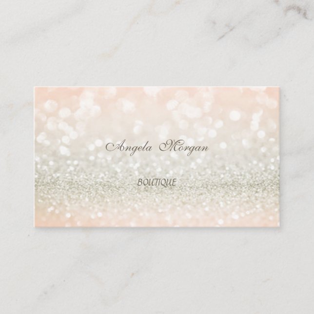 Beruflich Eleganter Glamour Glittery Visitenkarte (Vorderseite)