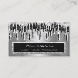 Beruflich Event Eyelash Silver Black Tropfen Metal Visitenkarte