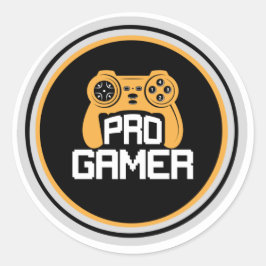 Beruflich Gamer Runder Aufkleber