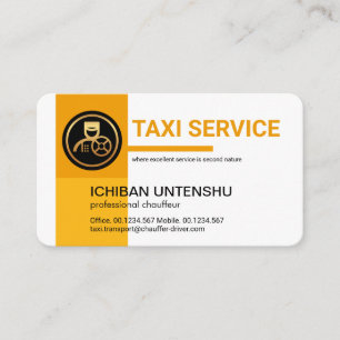 Beruflich Gelbe Taxibeere Chauffeur Visitenkarte