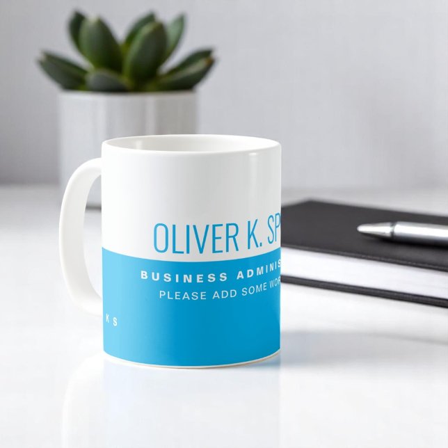 Beruflich (geschäftlich) Halbblau Halbweiß Kaffeetasse (Von Creator hochgeladen)
